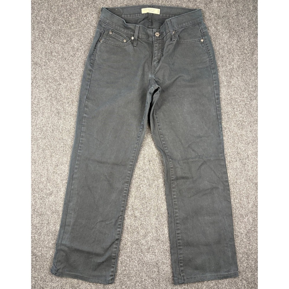 Levis 529 Curvy Bootcut Jeans Womens 12 M Black Faded Denim Mid Rise Stretch